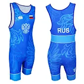 Трико борцовское BoyBo Profi Gerb синее BT30 от магазина Супер Спорт